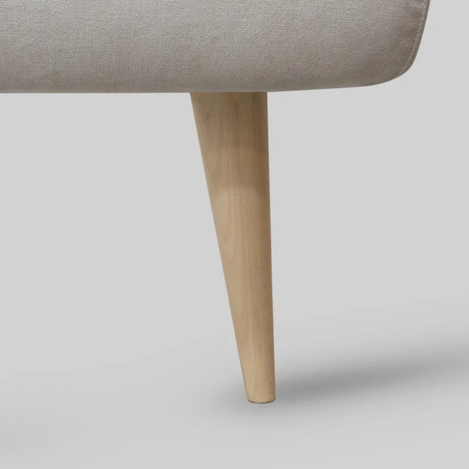 Stoppad dubbelsäng med madrass och 2 sängbord Made in Italy - Rolly Viadurini