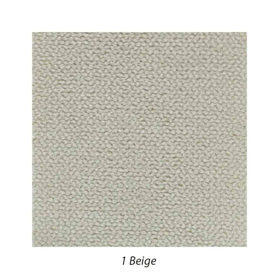 Stoppad dubbelsäng med madrass och 2 sängbord Made in Italy - Rolly Viadurini