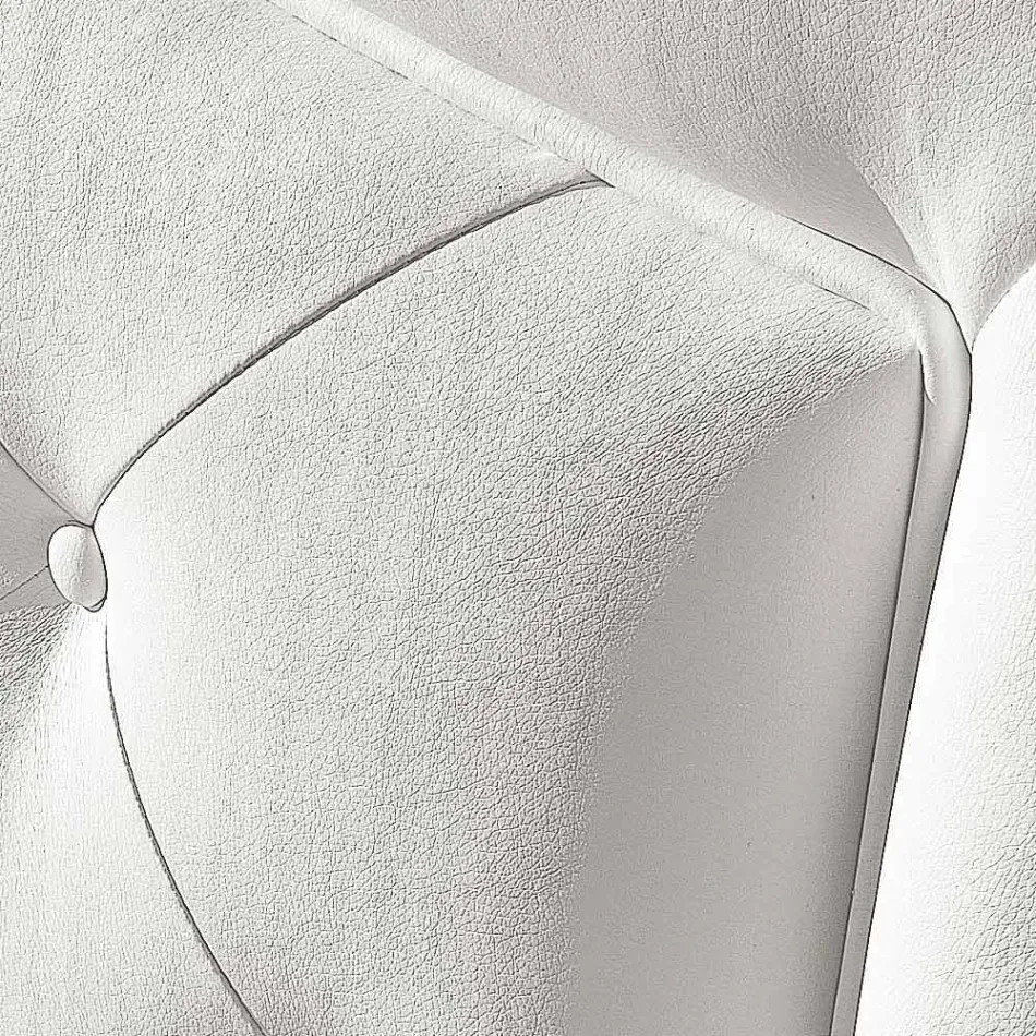 Dubbelsäng klädd i konstläder med box 160x190 / 200 cm Agly Viadurini