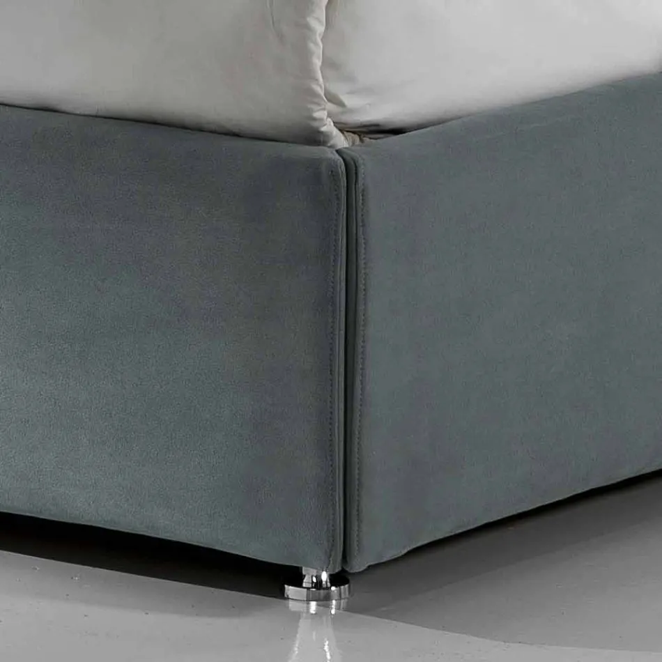 Samtida stoppade dubbelsäng med låda topp 160x190 / 200cm Sun Viadurini