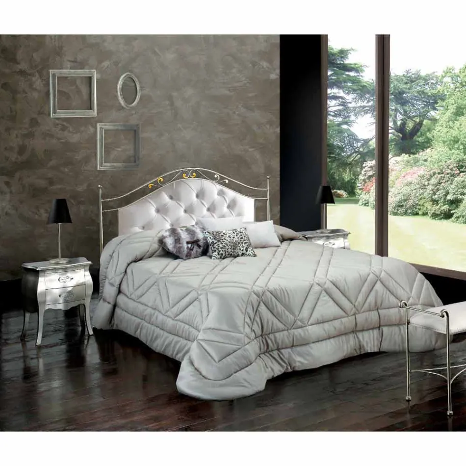 Stoppade dubbelsäng handgjord i massivt järn Gracie Viadurini