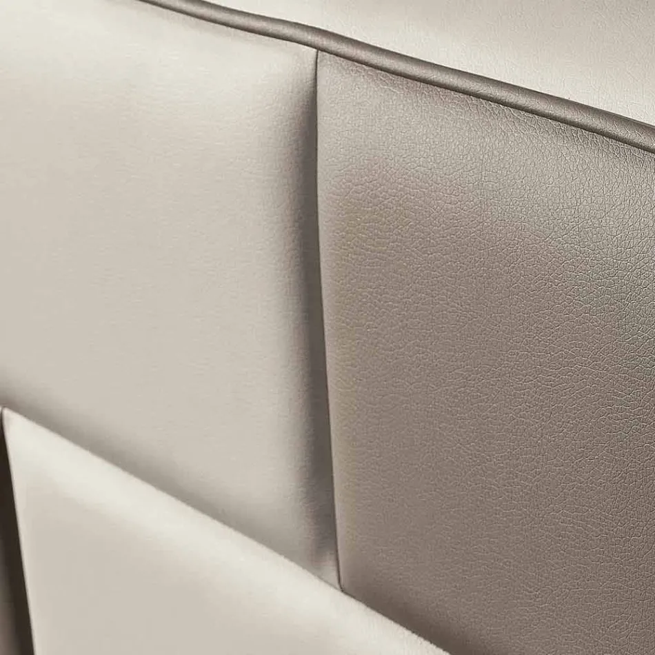 Dubbelsäng i konstläder med förvaringsbox 160x190 / 200 cm Gin Viadurini