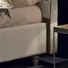 Dubbelsäng i konstläder med förvaringsbox 160x190 / 200 cm Gin Viadurini