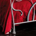 Dubbelsäng i järn hantverk med koniska ben Zoe Viadurini