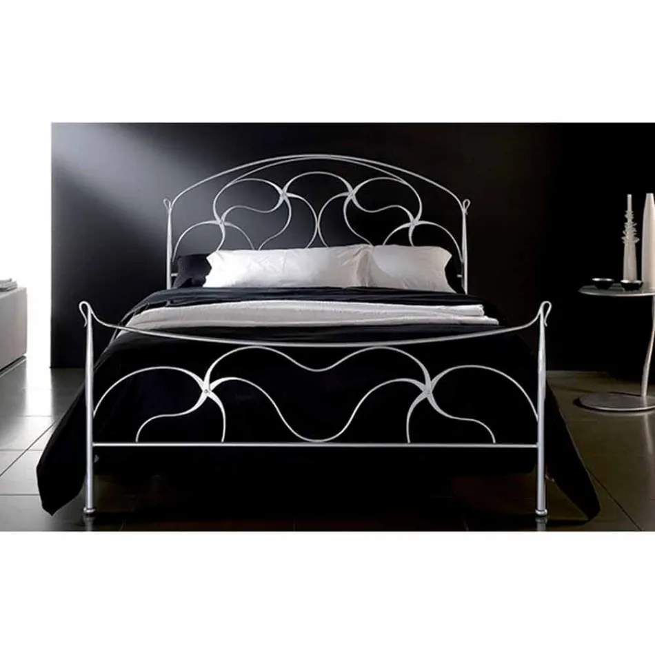 Dubbelsäng smidesjärn Swan Viadurini