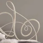 Dubbelsäng i smidesjärn med Athena klav dekoration Viadurini