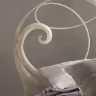 Dubbelsäng i smidesjärn med Athena klav dekoration Viadurini