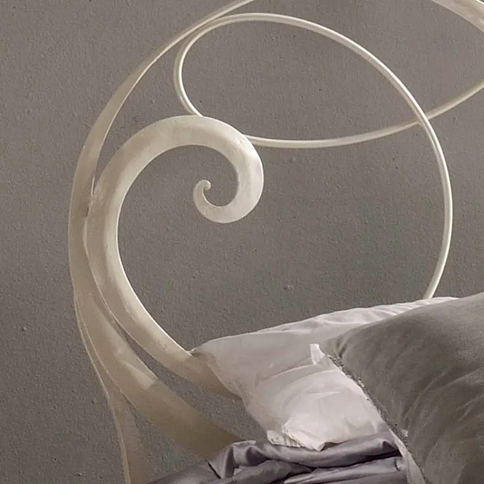 Dubbelsäng i smidesjärn med Athena klav dekoration Viadurini