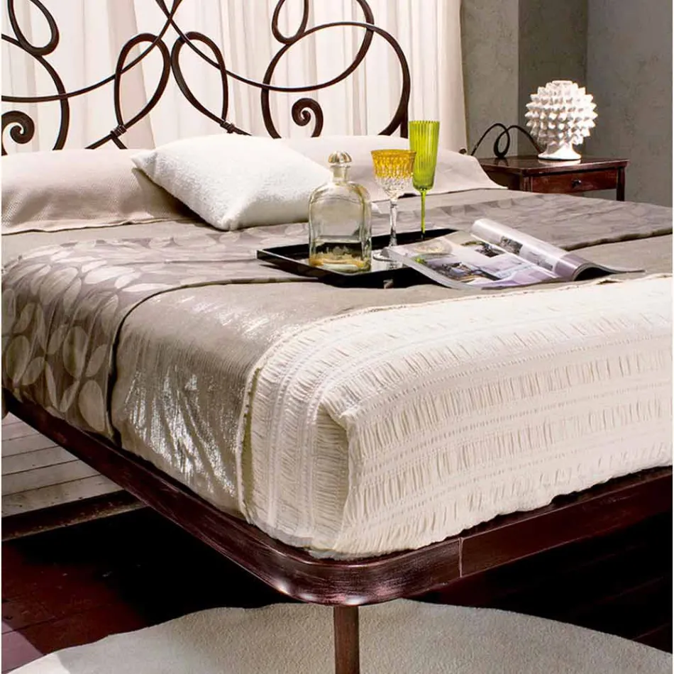 Dubbelsäng smidesjärn Granit Viadurini