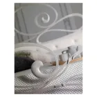 Dubbelsäng i järn med koordinerad fotbräda Made in Italy - Laser Viadurini