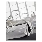 Dubbelsäng i järn med koordinerad fotbräda Made in Italy - Laser Viadurini