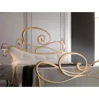 Dubbelsäng i järn med koordinerad fotbräda Made in Italy - Laser Viadurini