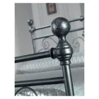 Dubbelsäng i Svart Silver Tubular Iron Made in Italy - Geometri Viadurini