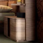 Grilli York gjorde Italien massivt trä stoppad dubbelsäng Viadurini