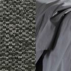 Dubbelsäng i tyg eller sammet med madrass Made in Italy - Ernesto Viadurini