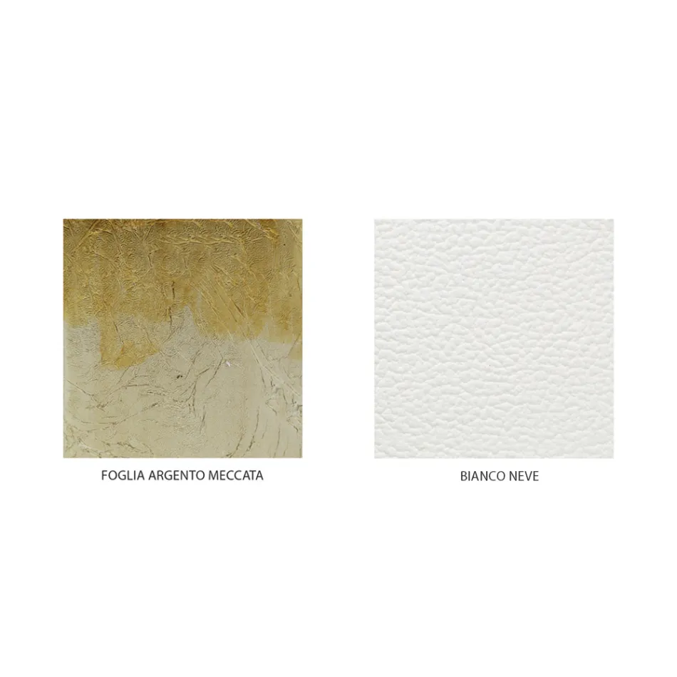 Dubbelsäng i äkta läder komplett med madrass och 2 sängbord - King Viadurini