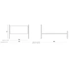 Dubbelsäng i äkta läder komplett med madrass och 2 sängbord - King Viadurini