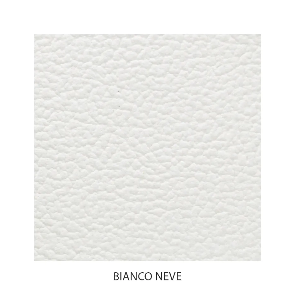 Dubbelsäng i äkta läder med madrass och 2 sängbord Made in Italy - Laser Viadurini