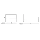 Dubbelsäng i äkta läder med madrass och 2 sängbord Made in Italy - Laser Viadurini