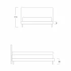 Modern dubbelsäng med tunn bas Gaya Ny av Bolzan Viadurini