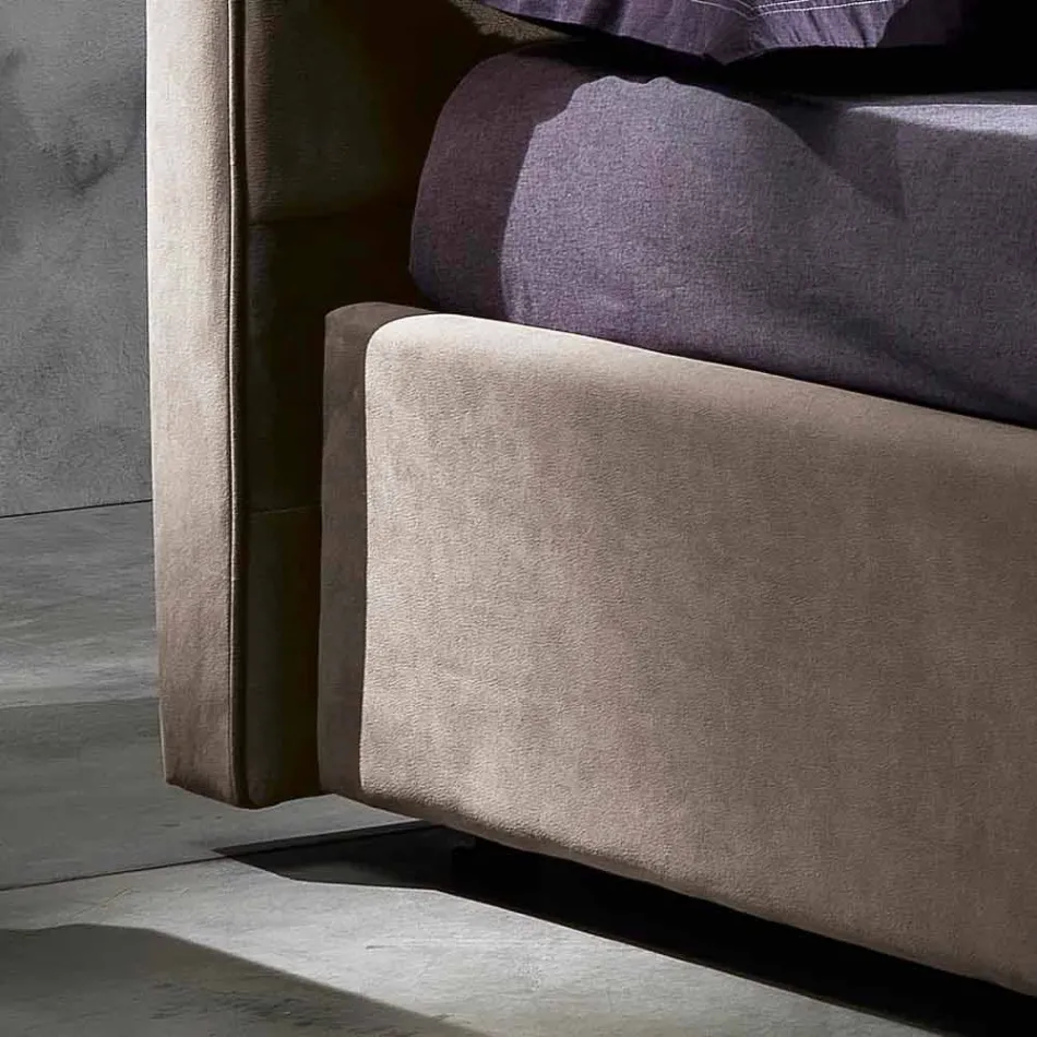 Samtida dubbelsäng med förvaringsbox 160x190 / 200 cm Gin Viadurini