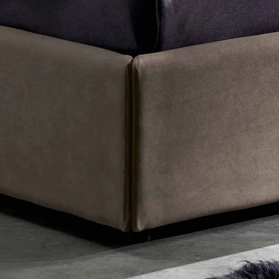 Samtida dubbelsäng med förvaringsbox 160x190 / 200 cm Gin Viadurini