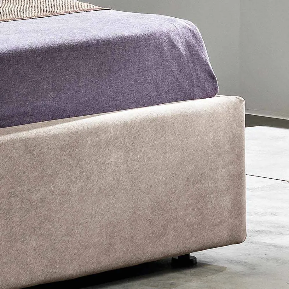 Samtida dubbelsäng med förvaringsbox 160x190 / 200 cm Gin Viadurini