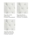 Modern dubbelsäng med box och quiltad sänggavel - London Viadurini