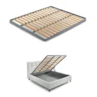 Modern dubbelsäng med brandsäker läderlåda - Ania Viadurini