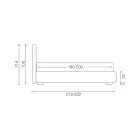 Modern dubbelsäng med brandsäker läderlåda - Ania Viadurini