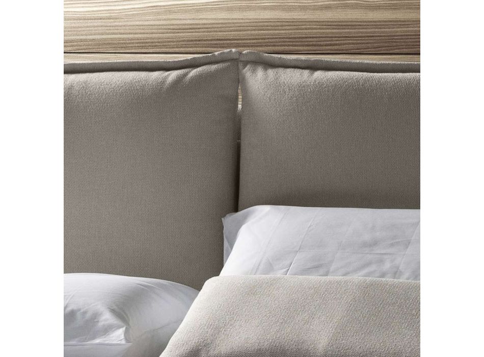 Modern dubbelsäng med stoppad sänggavel tillverkad i Italien - Ernesta Viadurini
