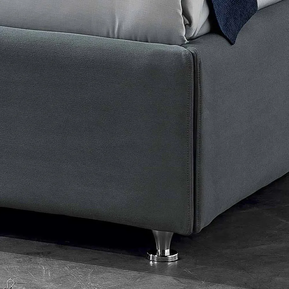 Samtida stoppade dubbelsäng med låda topp 160x190 / 200cm Mia Viadurini