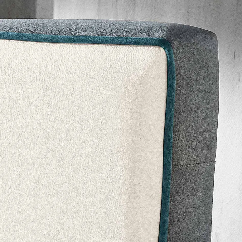 Samtida stoppade dubbelsäng med låda topp 160x190 / 200cm Mia Viadurini