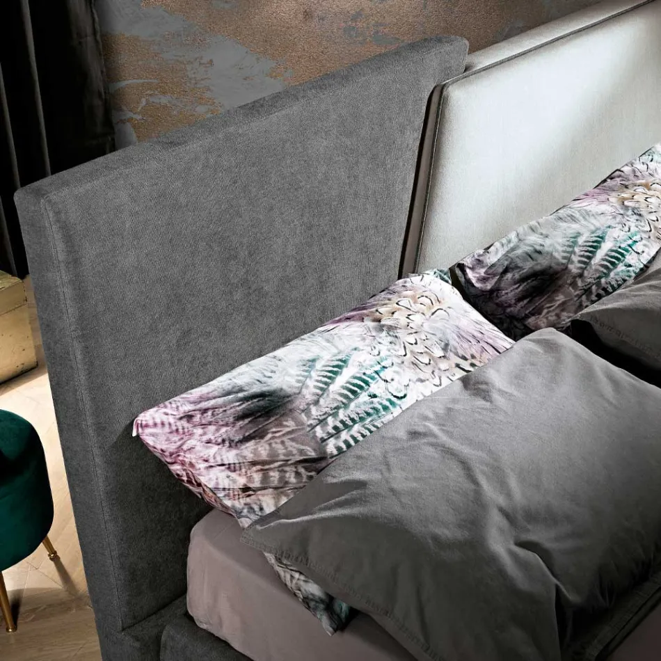 Modern stoppad dubbelsäng med quiltad eller slät design - Aftamo Viadurini