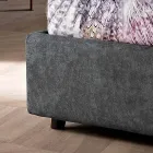 Modern stoppad dubbelsäng med quiltad eller slät design - Aftamo Viadurini