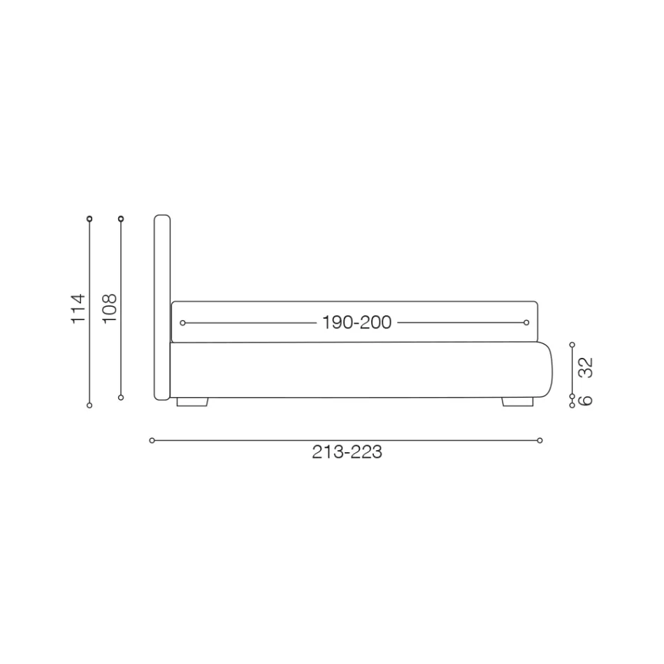 Modern dubbelsäng i konstläder med förvaring - Ozzano Viadurini