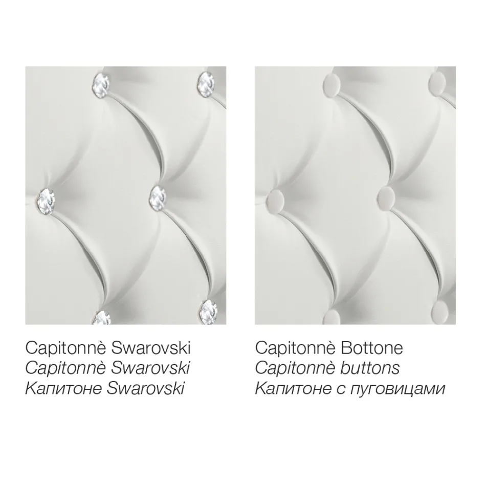 Modern dubbelsäng i konstläder med förvaring - Ozzano Viadurini