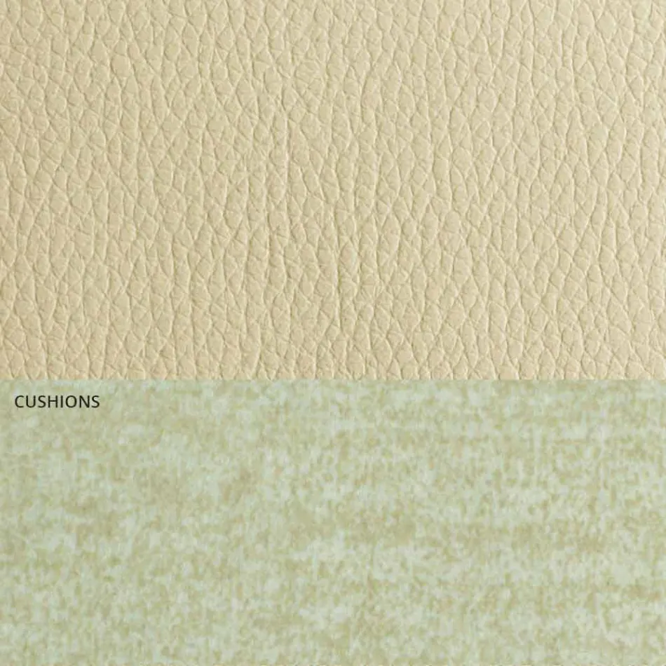 Modern dubbelsäng i konstläder och tyg tillverkad i Italien - Zeldo Viadurini