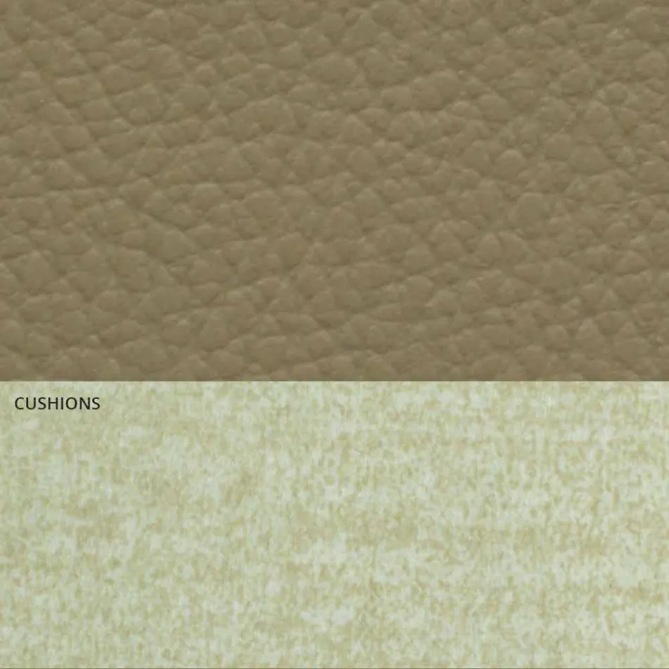 Modern dubbelsäng i konstläder och tyg tillverkad i Italien - Zeldo Viadurini