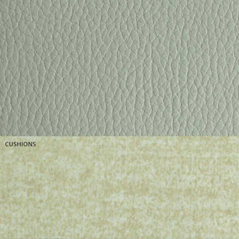 Modern dubbelsäng i konstläder och tyg tillverkad i Italien - Zeldo Viadurini