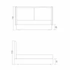 Modern dubbelsäng, utan förvaring, Kate by Bolzan Viadurini
