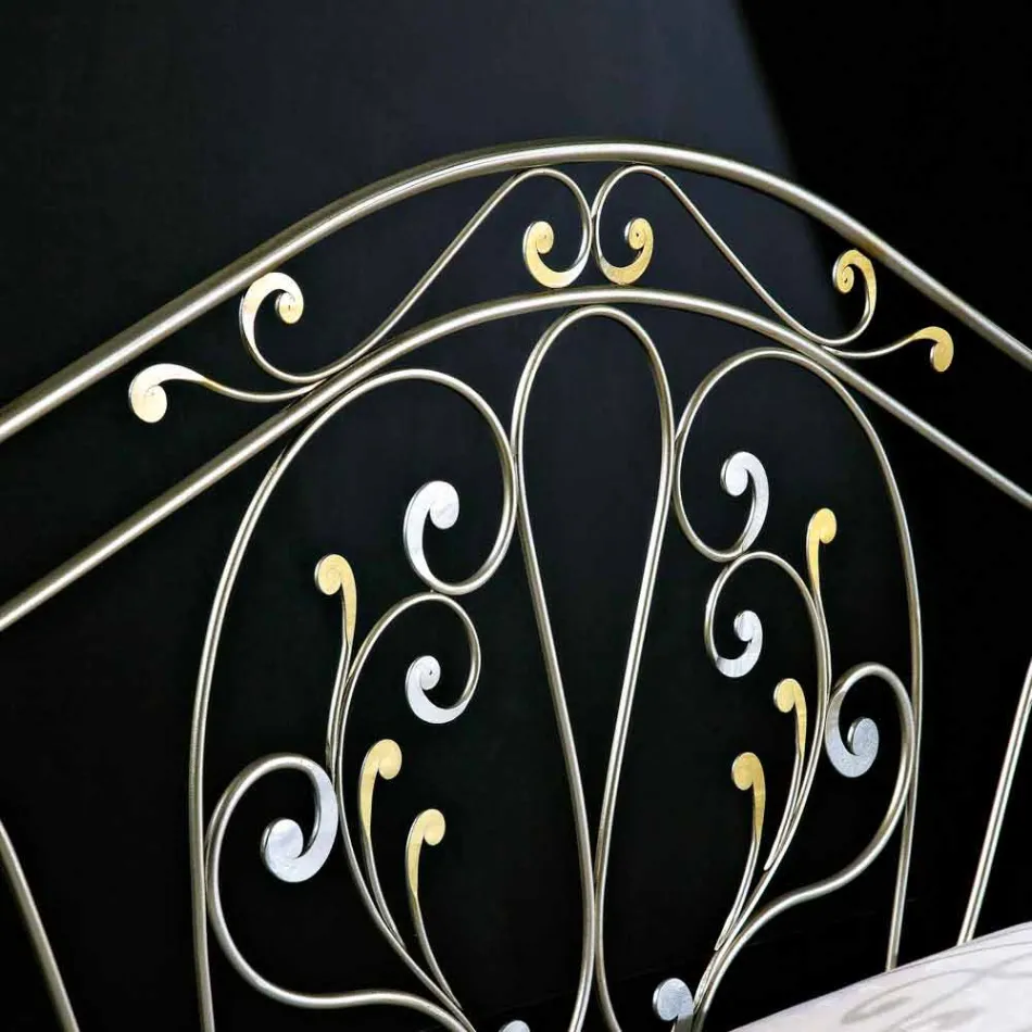 neoklassiska dubbelsäng smidesjärn hand full Jessica Viadurini