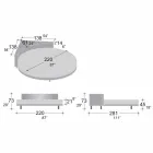 Modern rund dubbelsäng med kantig huvudgavel Tillverkad i Italien - Tima Viadurini