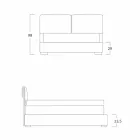 Dubbelsäng utan lådan, modern design, Iorca av Bolzan Viadurini