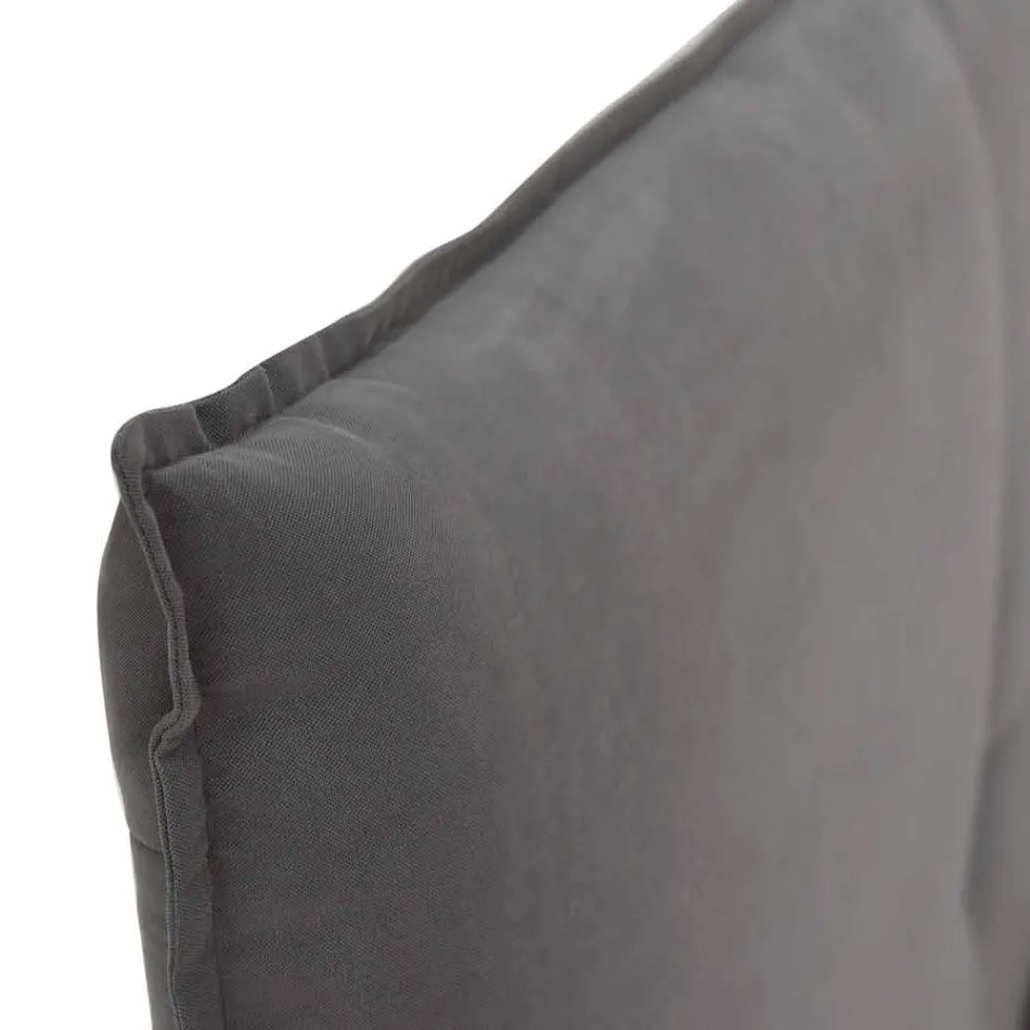 Dubbelsäng med avtagbart lock med träfötter Tillverkad i Italien - Tampa Viadurini