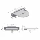 Rund dubbelsäng täckt i Made in Italy Design Ecoleather - Vesio Viadurini