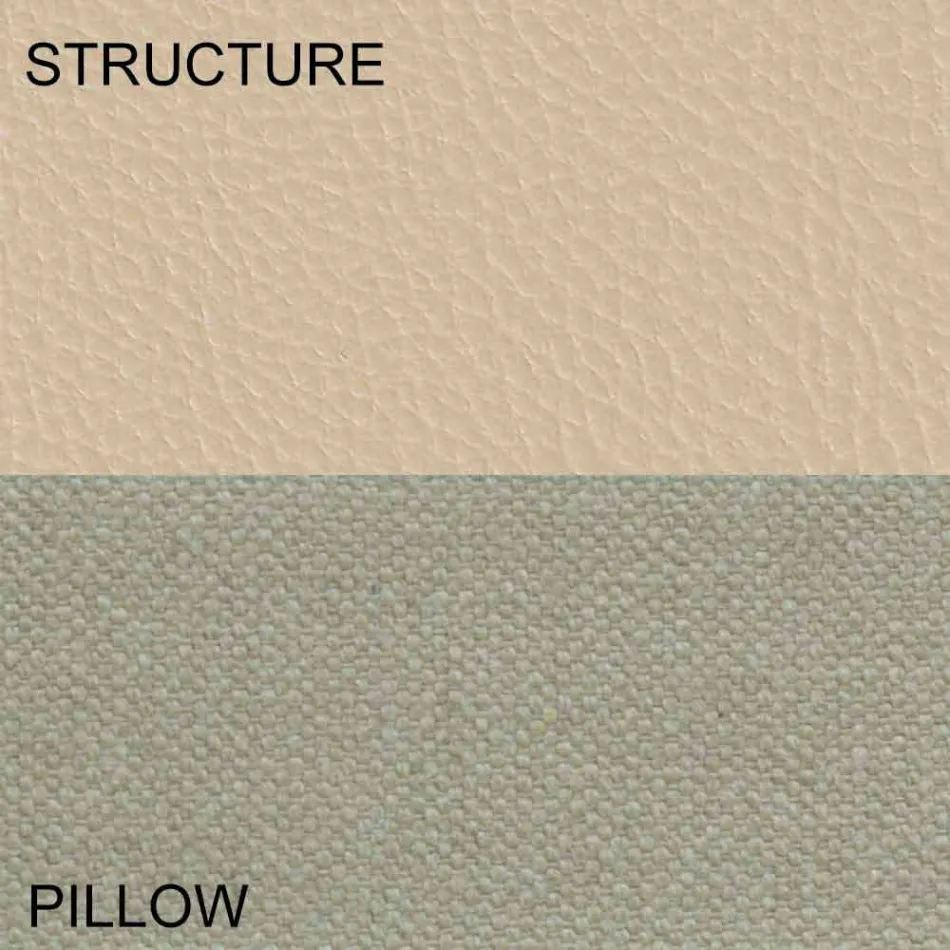 Rund dubbelsäng täckt i Made in Italy Design Ecoleather - Vesio Viadurini