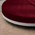 Rund dubbelsäng täckt i Made in Italy Design Ecoleather - Vesio Viadurini