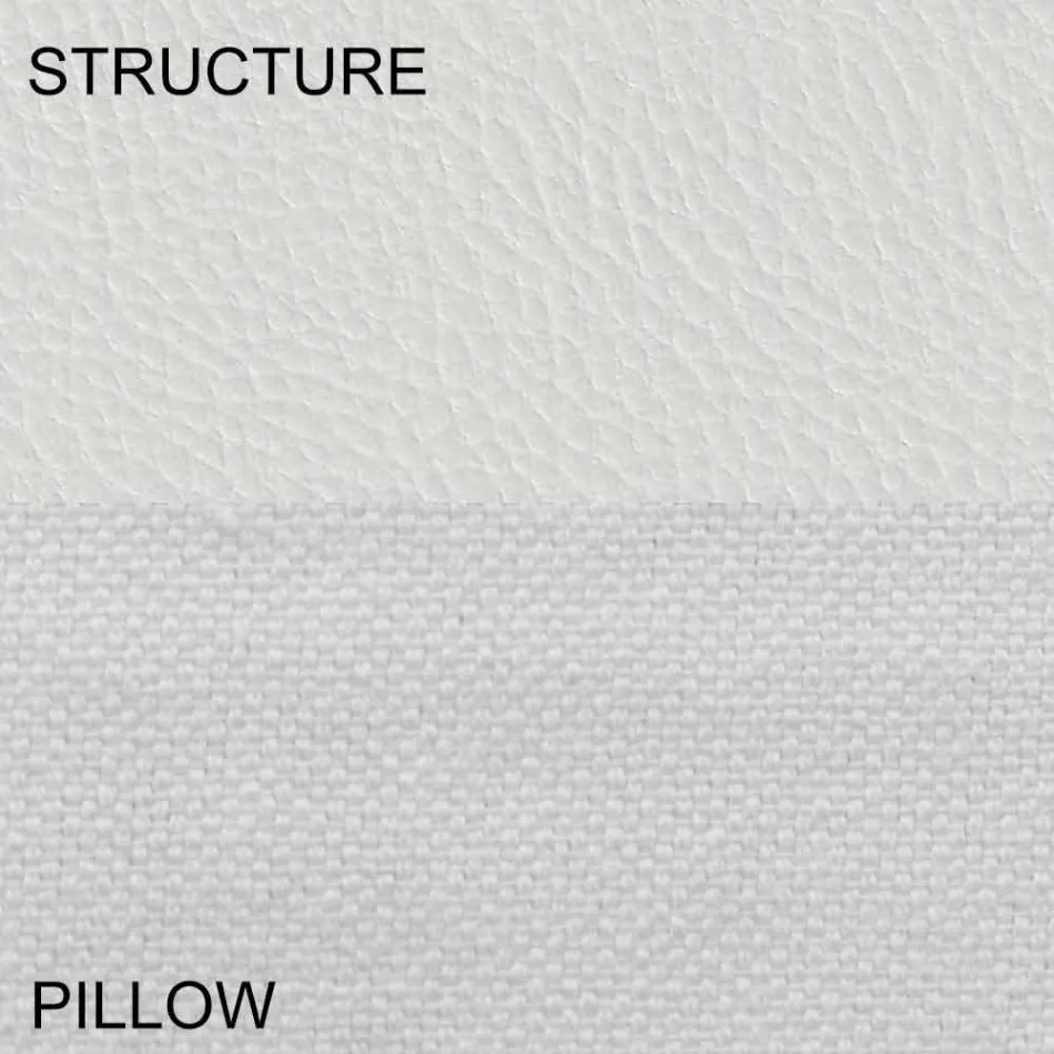 Rund dubbelsäng täckt i Made in Italy Design Ecoleather - Vesio Viadurini