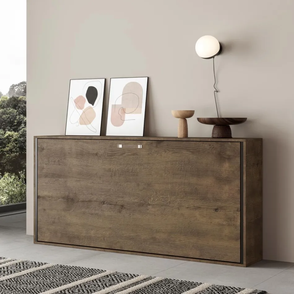 Horisontell hopfällbar enkelsäng Tillverkad i Italien - Collaborative Viadurini